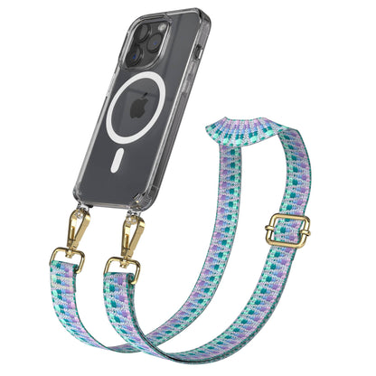iPhone 15 Pro MagSafe Handykette mit Boho Band verstellbar 