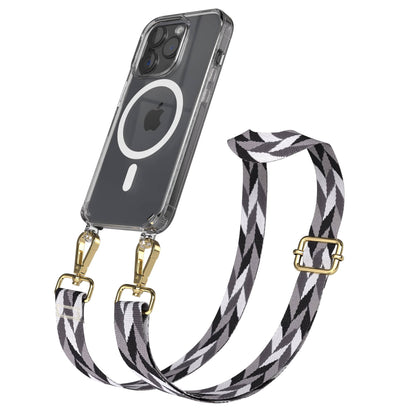 iPhone 15 Pro MagSafe Handykette mit Boho Band verstellbar 