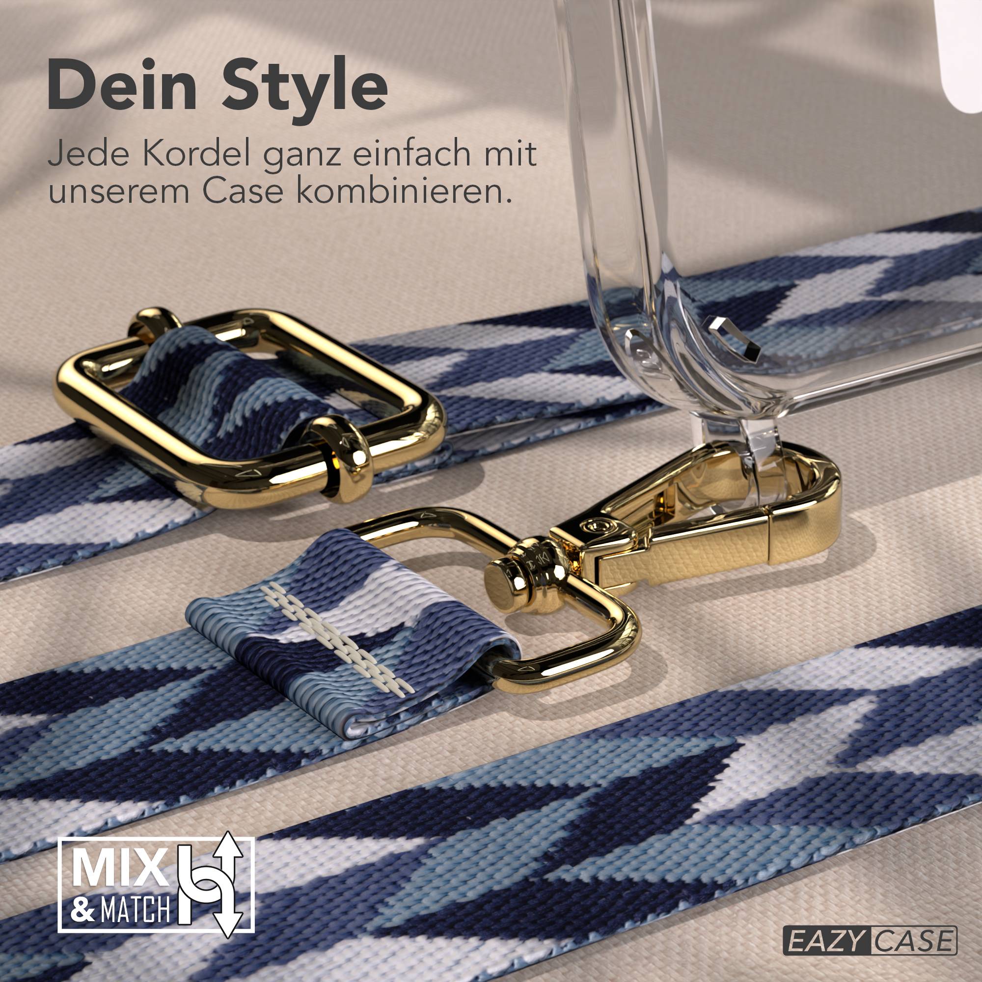 iPhone 15 Pro MagSafe Handykette mit Boho Band verstellbar 