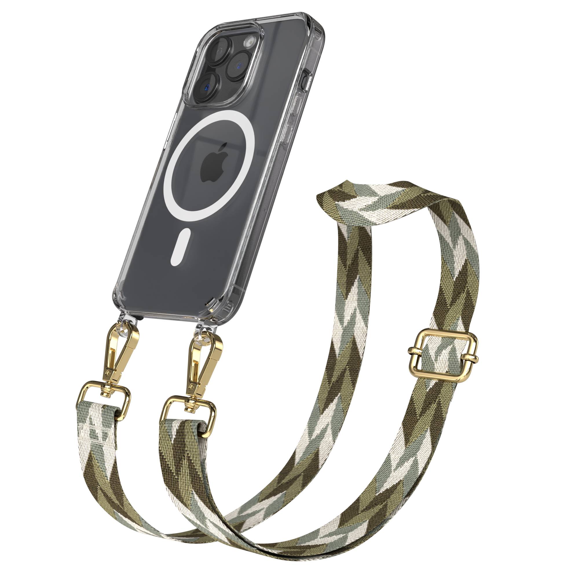 iPhone 15 Pro MagSafe Handykette mit Boho Band verstellbar 