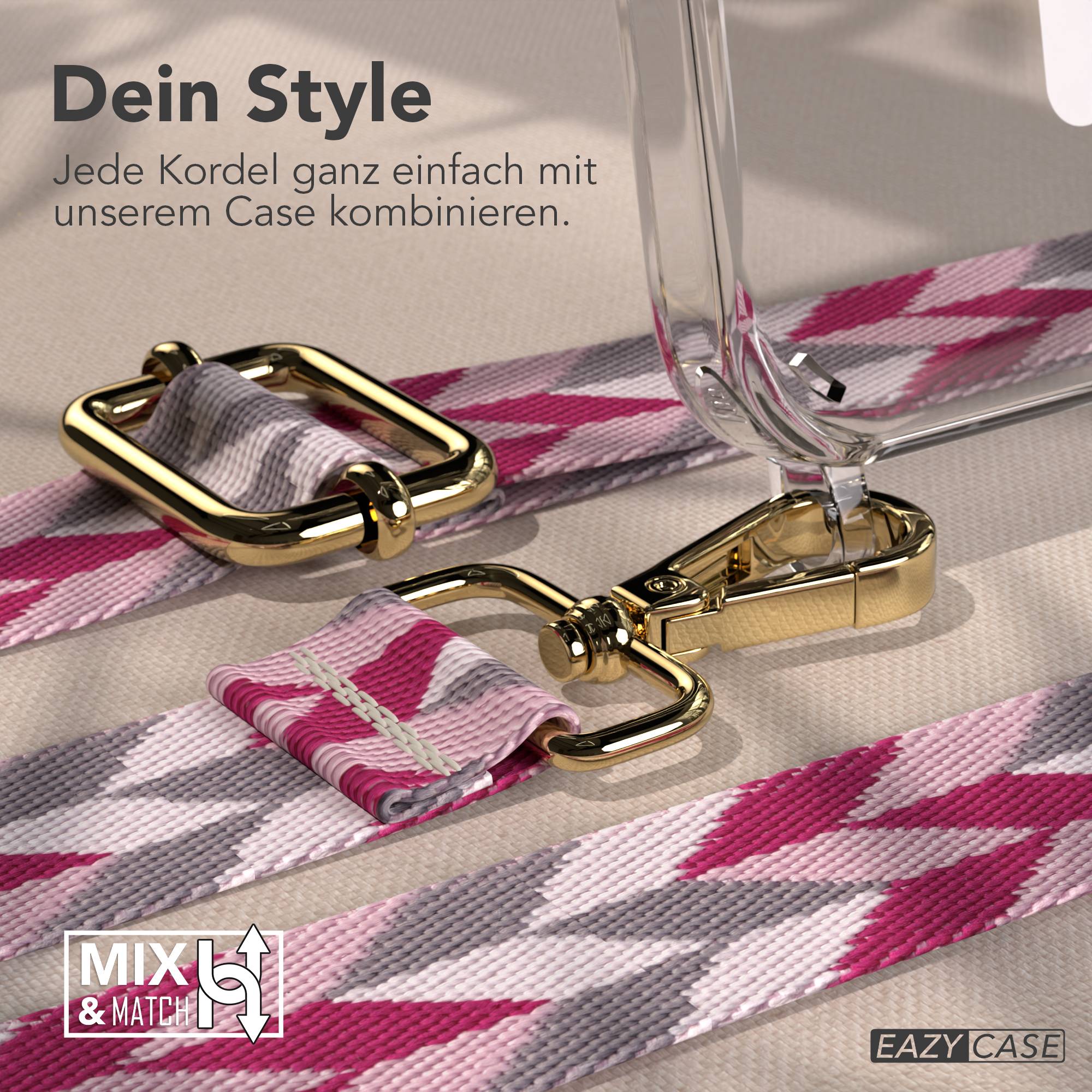 iPhone 15 Pro MagSafe Handykette mit Boho Band verstellbar 