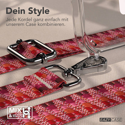 iPhone 15 Pro MagSafe Handykette mit Boho Band verstellbar 