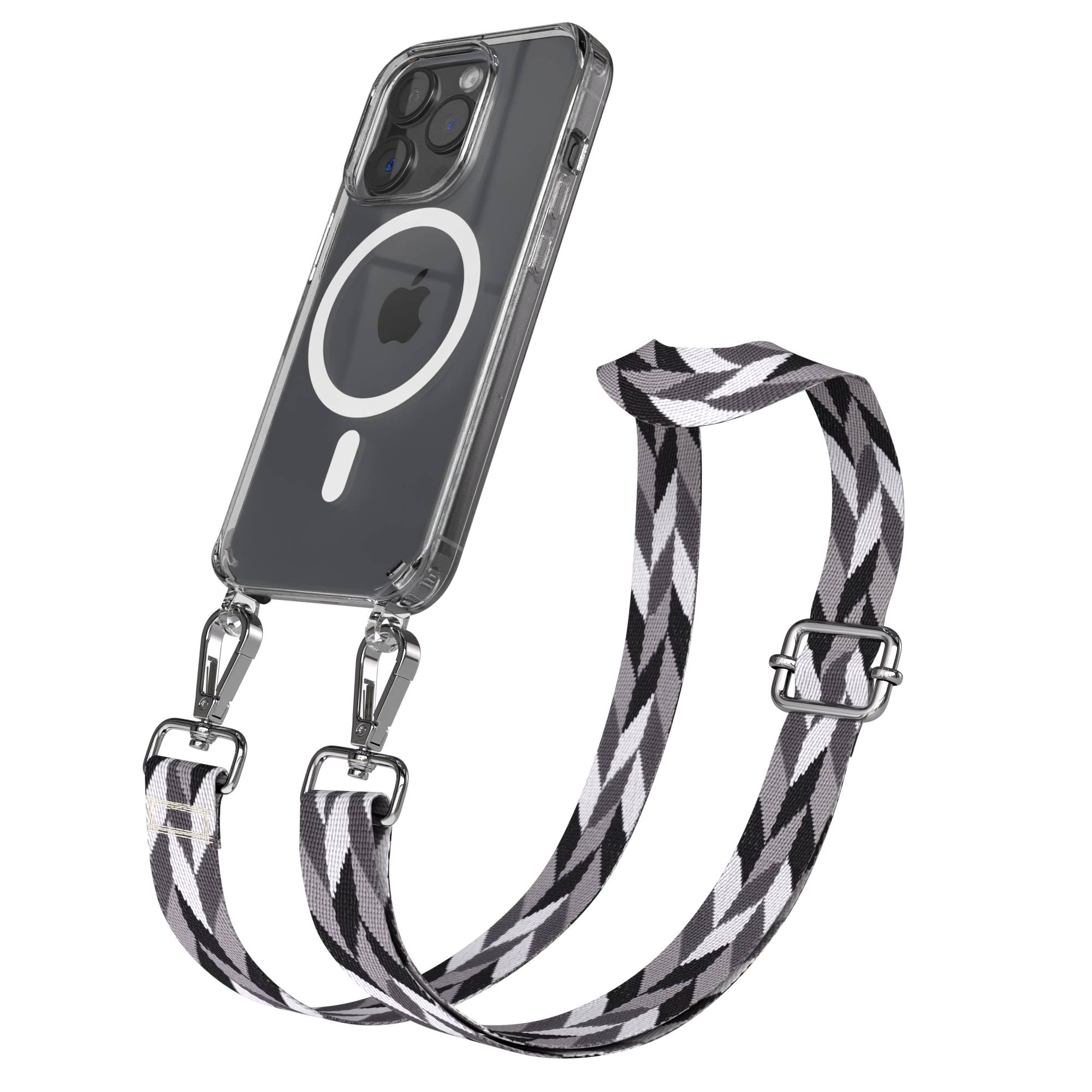 iPhone 15 Pro MagSafe Handykette mit Boho Band verstellbar 