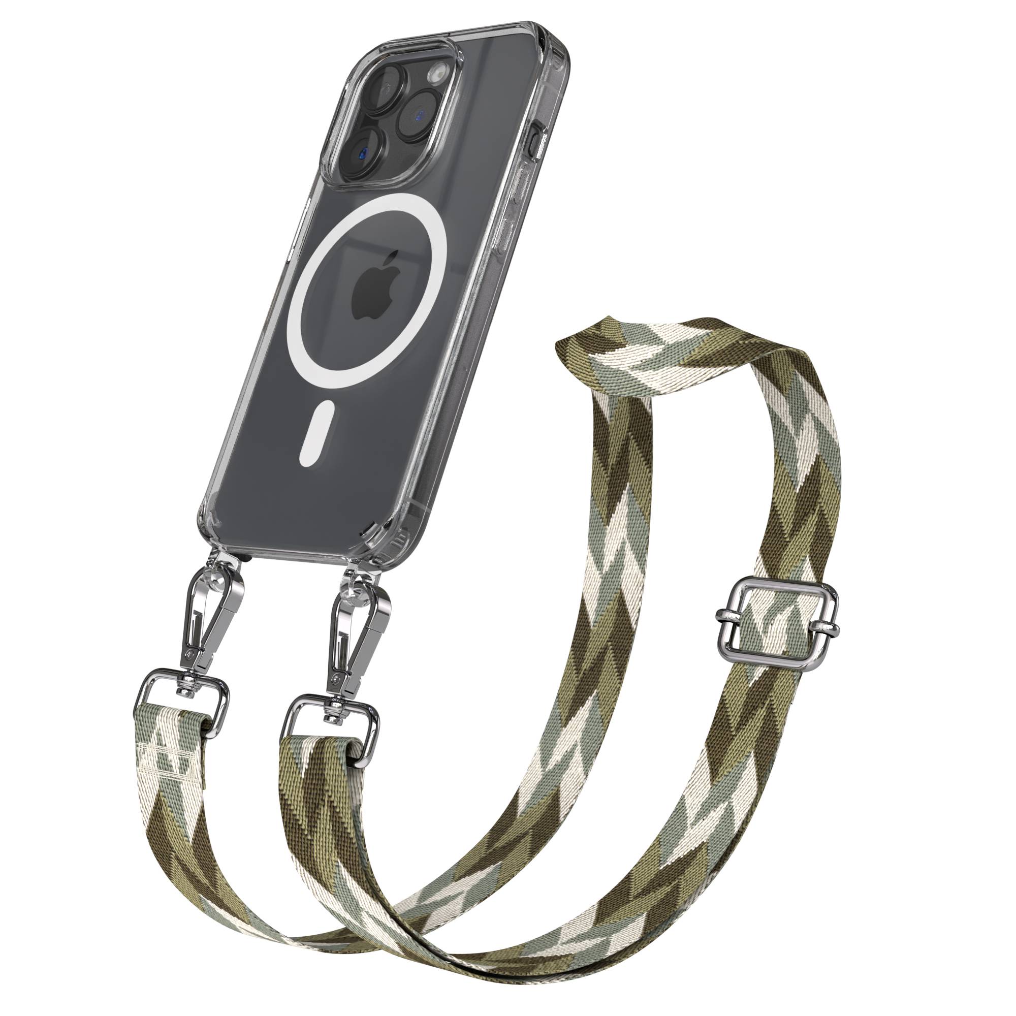 iPhone 15 Pro MagSafe Handykette mit Boho Band verstellbar 