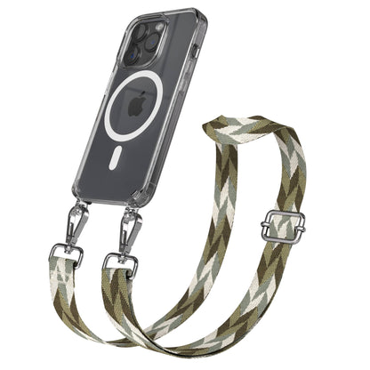 iPhone 15 Pro MagSafe Handykette mit Boho Band verstellbar 