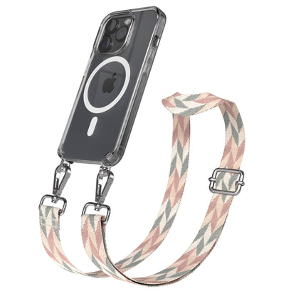 iPhone 15 Pro MagSafe Handykette mit Boho Band verstellbar 