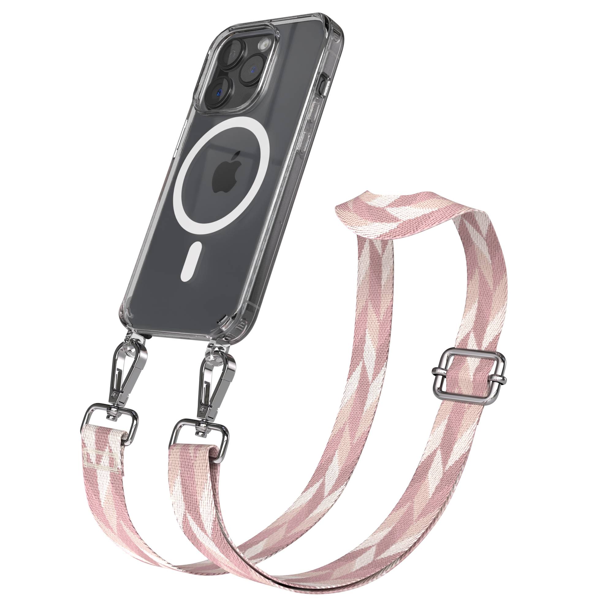 iPhone 15 Pro MagSafe Handykette mit Boho Band verstellbar 