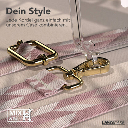 iPhone 15 Plus MagSafe Handykette mit verstellbarem Boho Band Umhängeriemen 