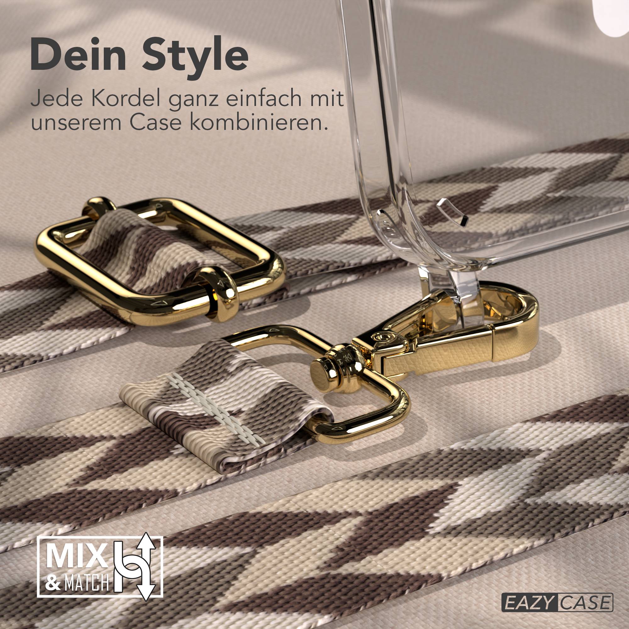 iPhone 15 Plus MagSafe Handykette mit verstellbarem Boho Band Umhängeriemen 