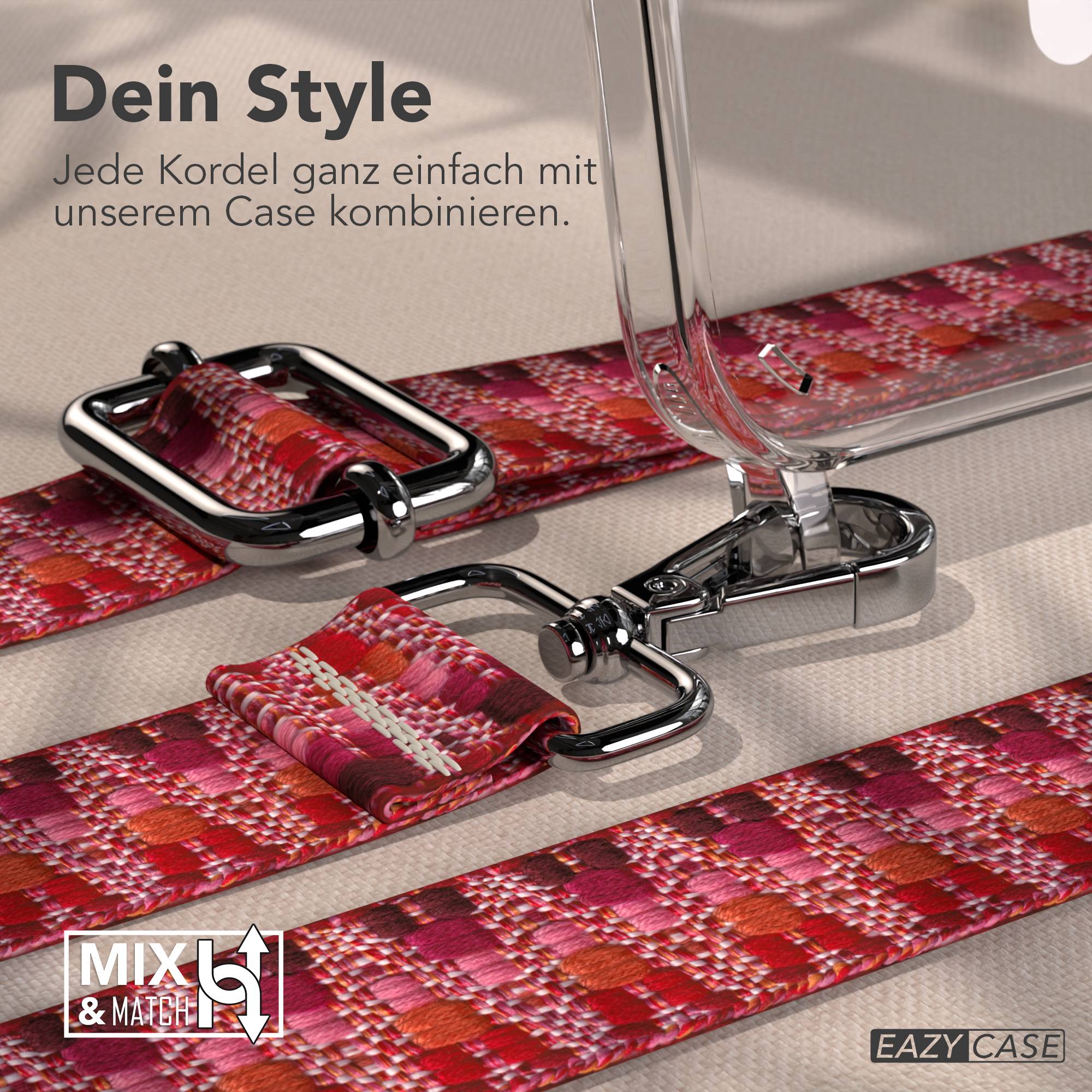 iPhone 15 Plus MagSafe Handykette mit verstellbarem Boho Band Umhängeriemen 