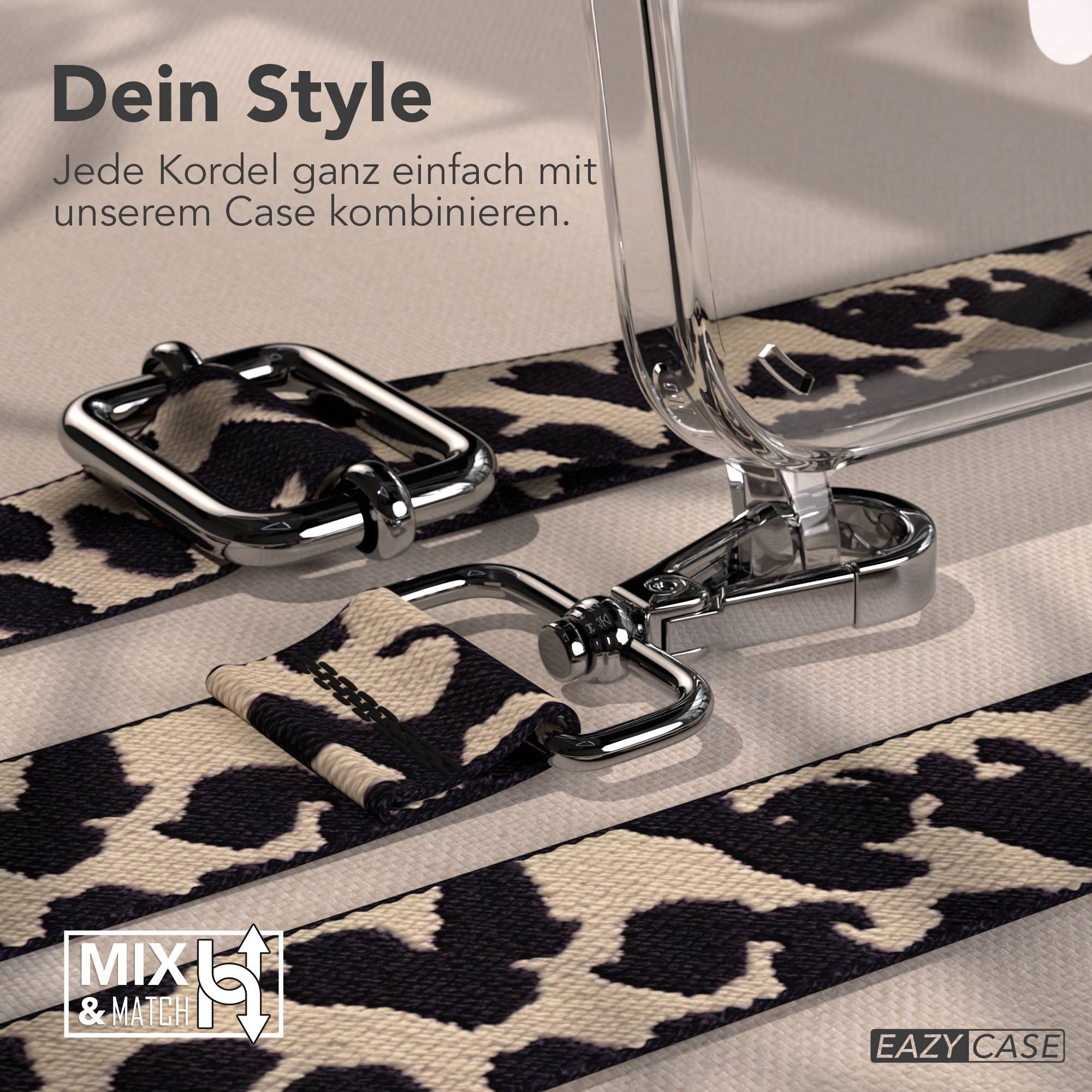 iPhone 15 Plus MagSafe Handykette mit verstellbarem Boho Band Umhängeriemen 
