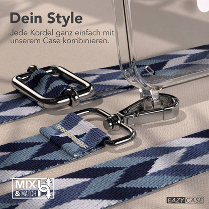 iPhone 15 Plus MagSafe Handykette mit verstellbarem Boho Band Umhängeriemen 