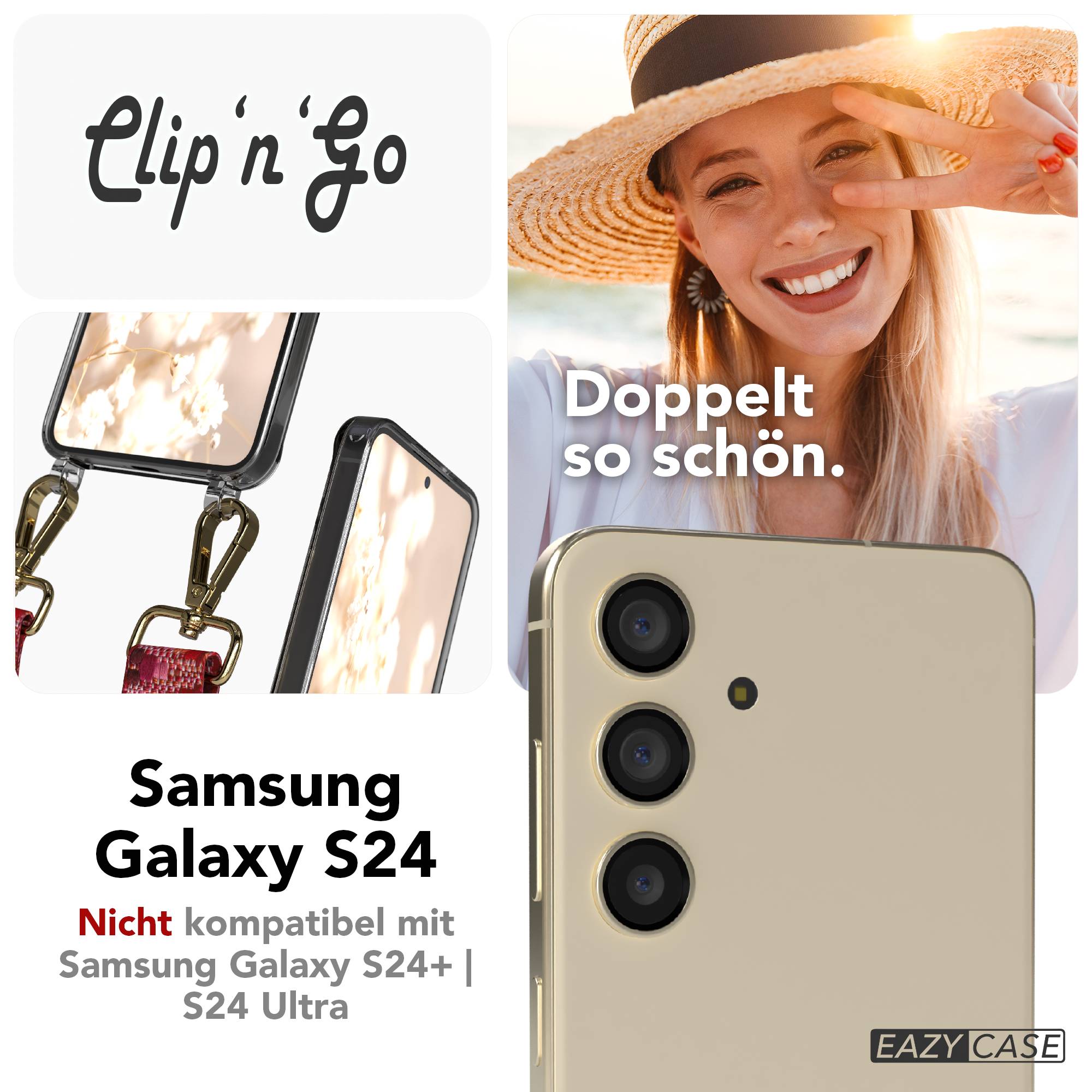 Samsung Galaxy S24 Handykette MagSafe mit Boho Band verstellbar 