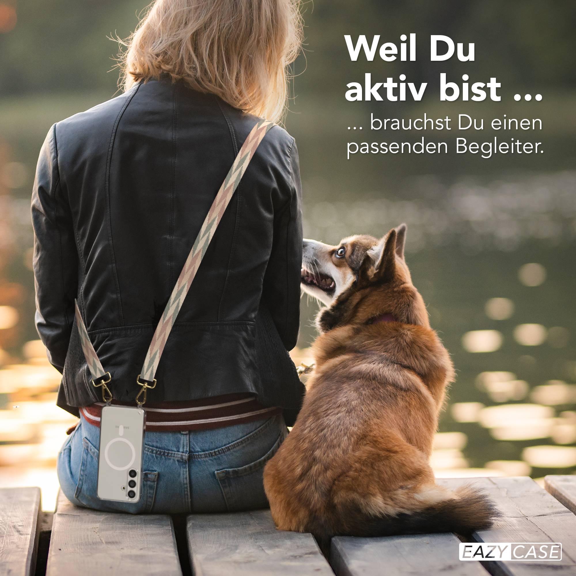 Samsung Galaxy S24 Handykette MagSafe mit Boho Band verstellbar 
