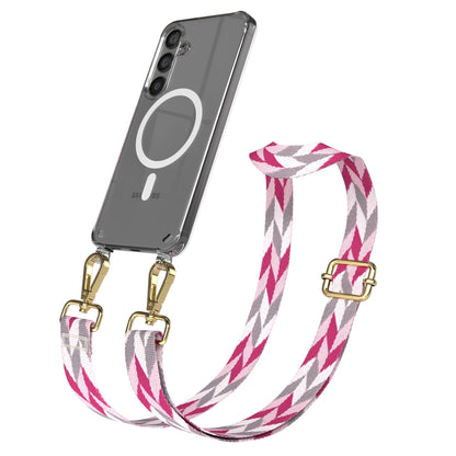 Samsung Galaxy S24 Handykette MagSafe mit Boho Band verstellbar 