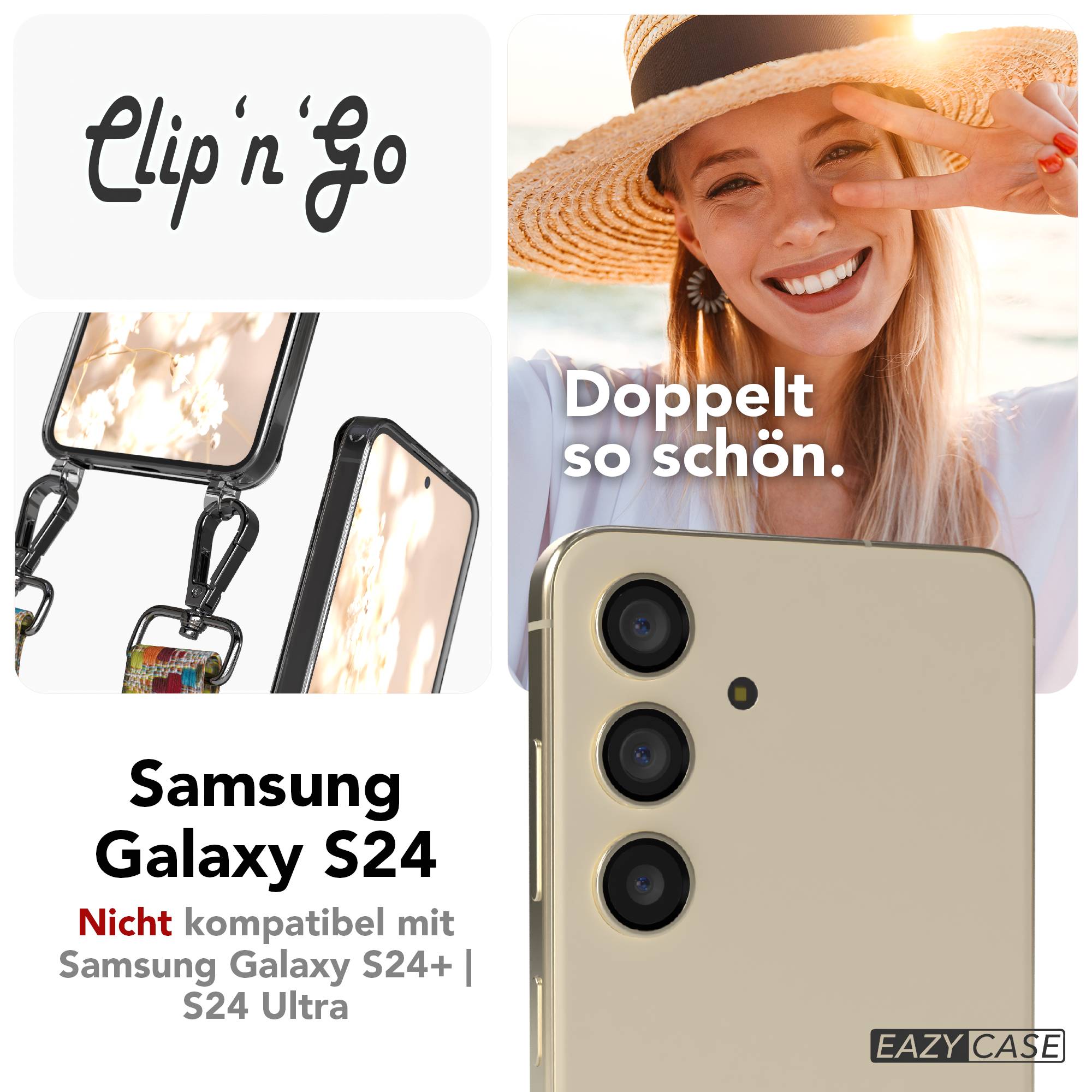 Samsung Galaxy S24 Handykette MagSafe mit Boho Band verstellbar 