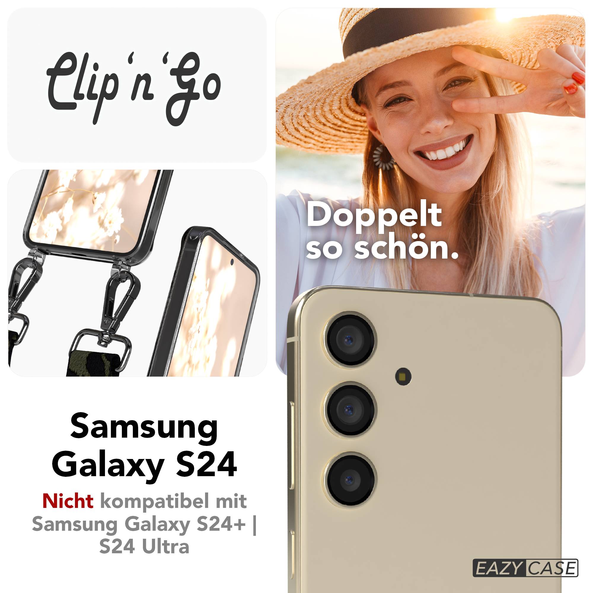 Samsung Galaxy S24 Handykette MagSafe mit Boho Band verstellbar 