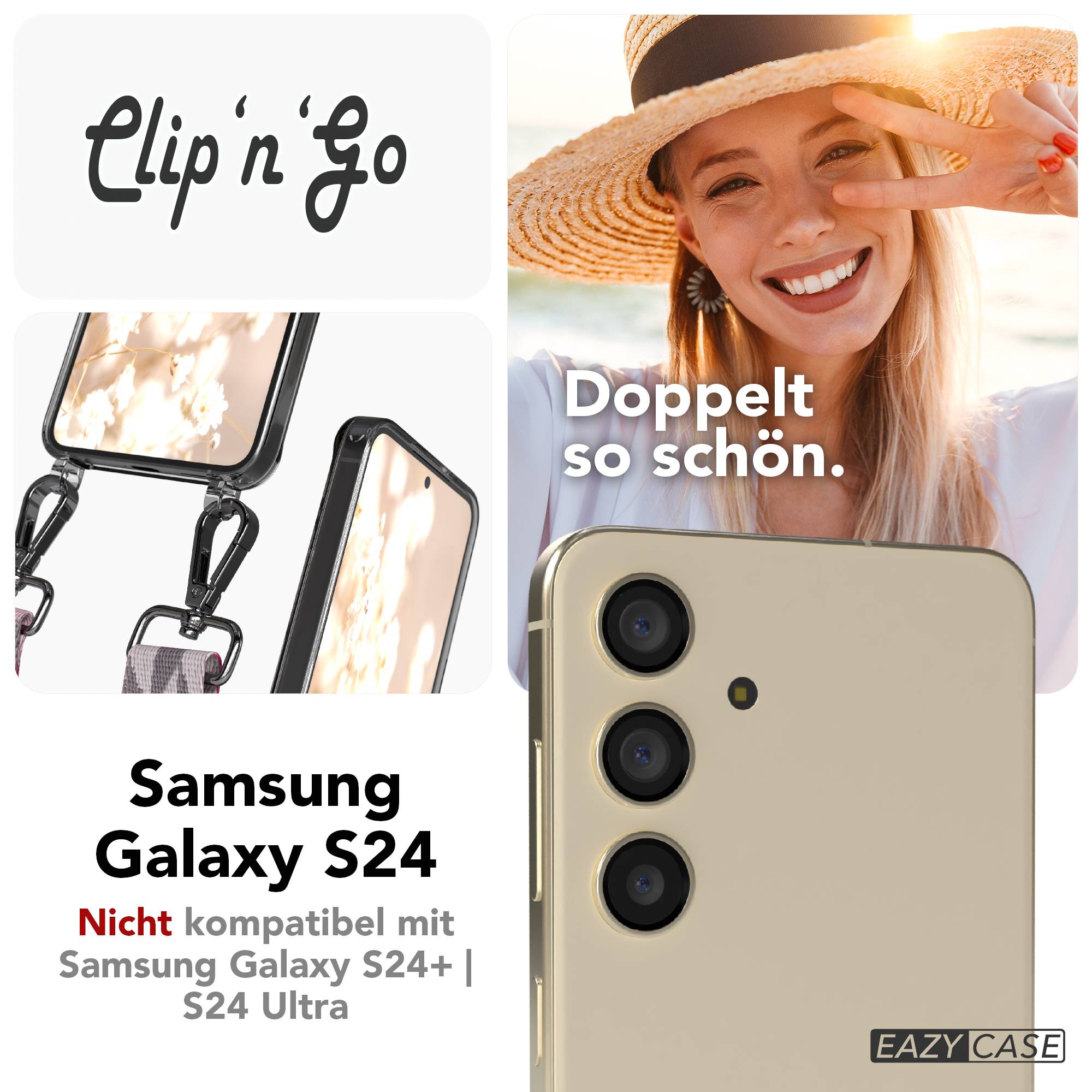 Samsung Galaxy S24 Handykette MagSafe mit Boho Band verstellbar 