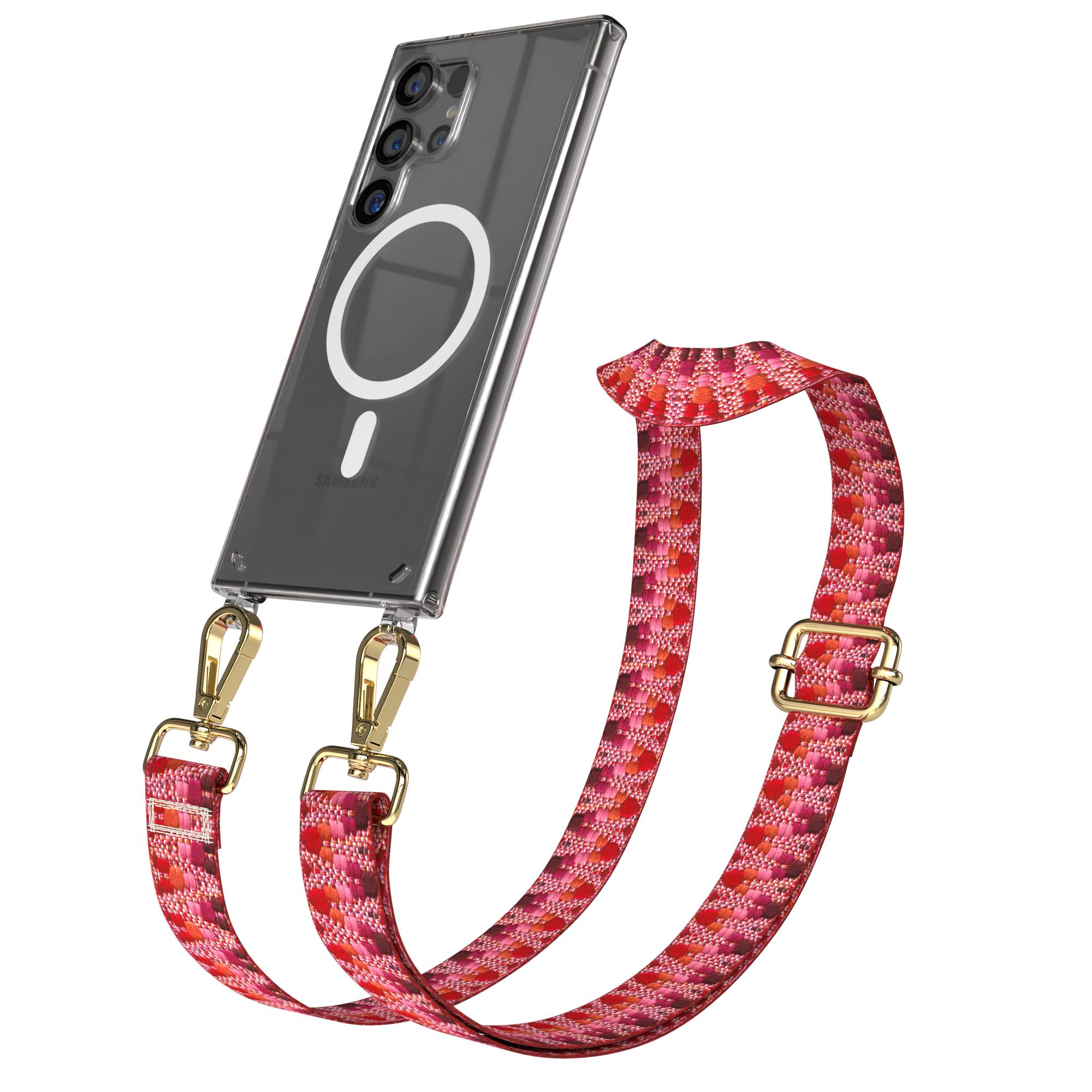 Samsung Galaxy S24 Ultra Handykette MagSafe mit Boho Band verstellbar 