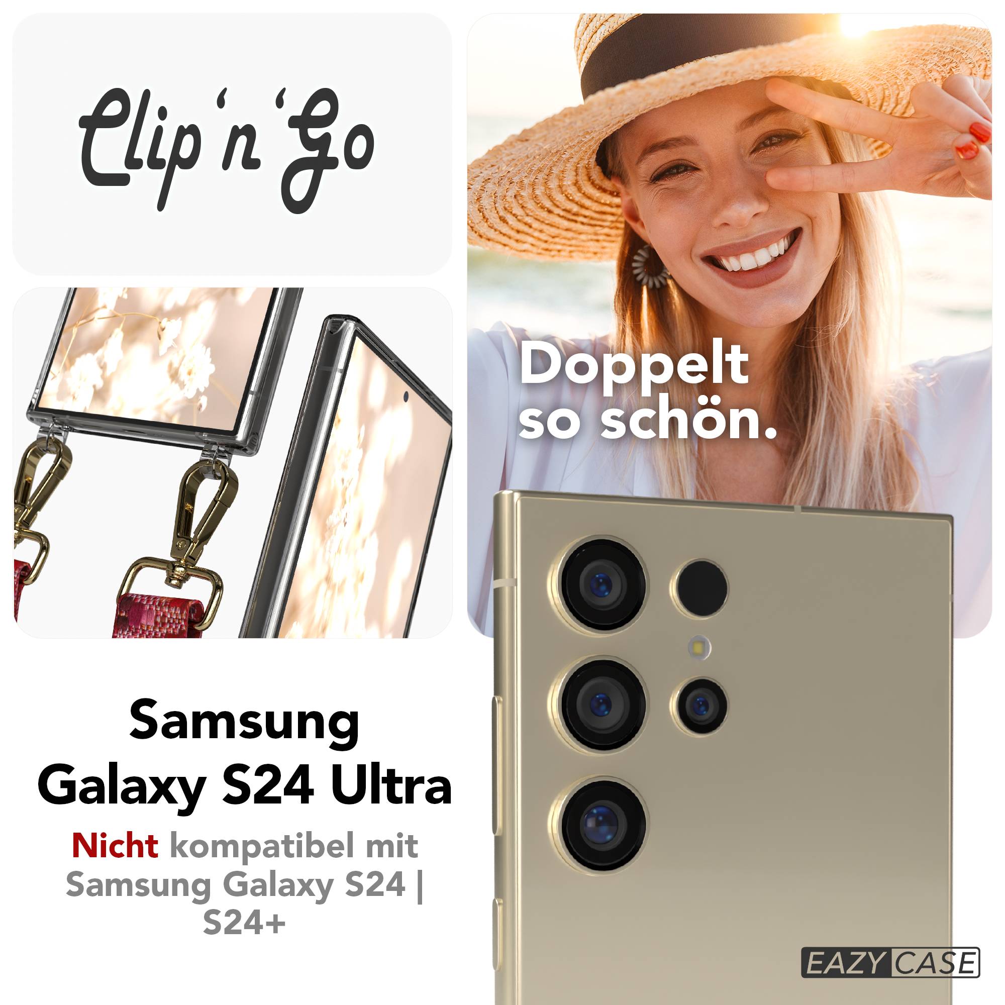 Samsung Galaxy S24 Ultra Handykette MagSafe mit Boho Band verstellbar 