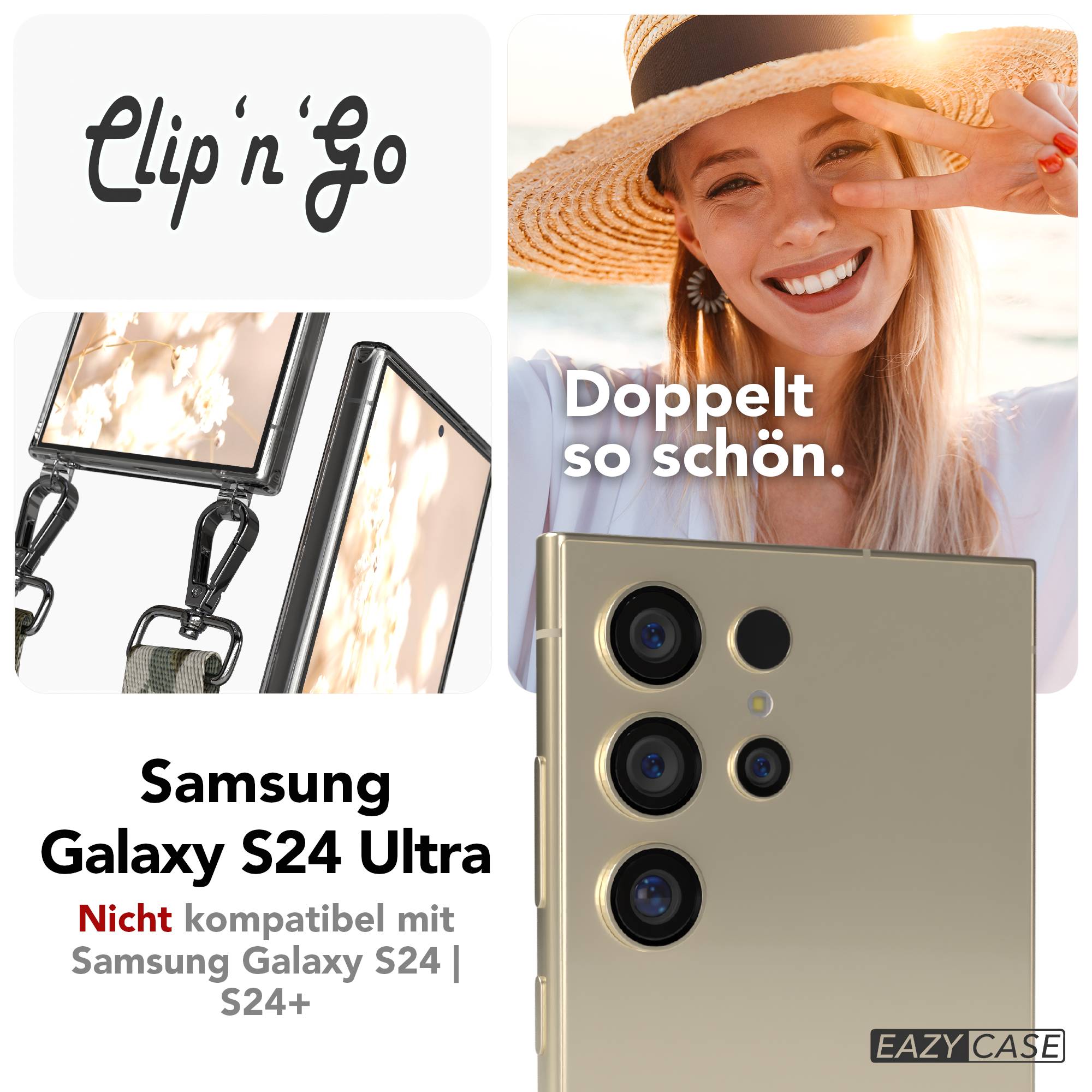 Samsung Galaxy S24 Ultra Handykette MagSafe mit Boho Band verstellbar 