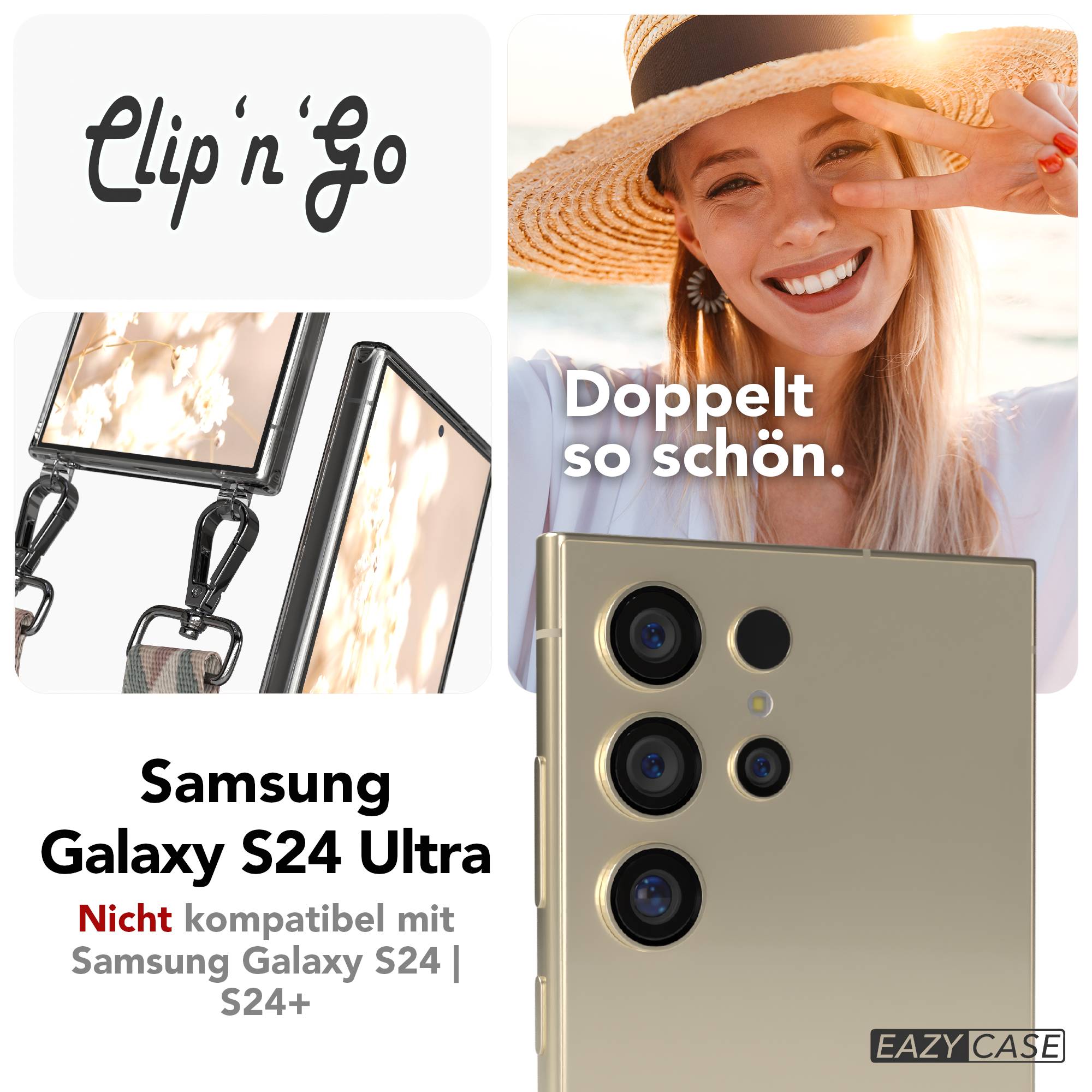 Samsung Galaxy S24 Ultra Handykette MagSafe mit Boho Band verstellbar 