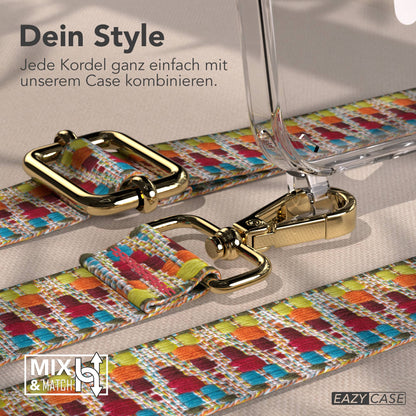 iPhone 16 MagSafe Handykette mit Boho Band verstellbar Umhängekette 