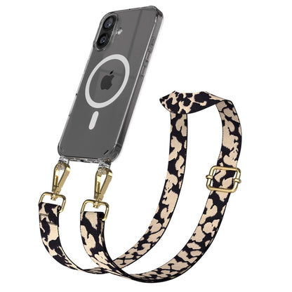 iPhone 16 MagSafe Handykette mit Boho Band verstellbar Umhängekette 