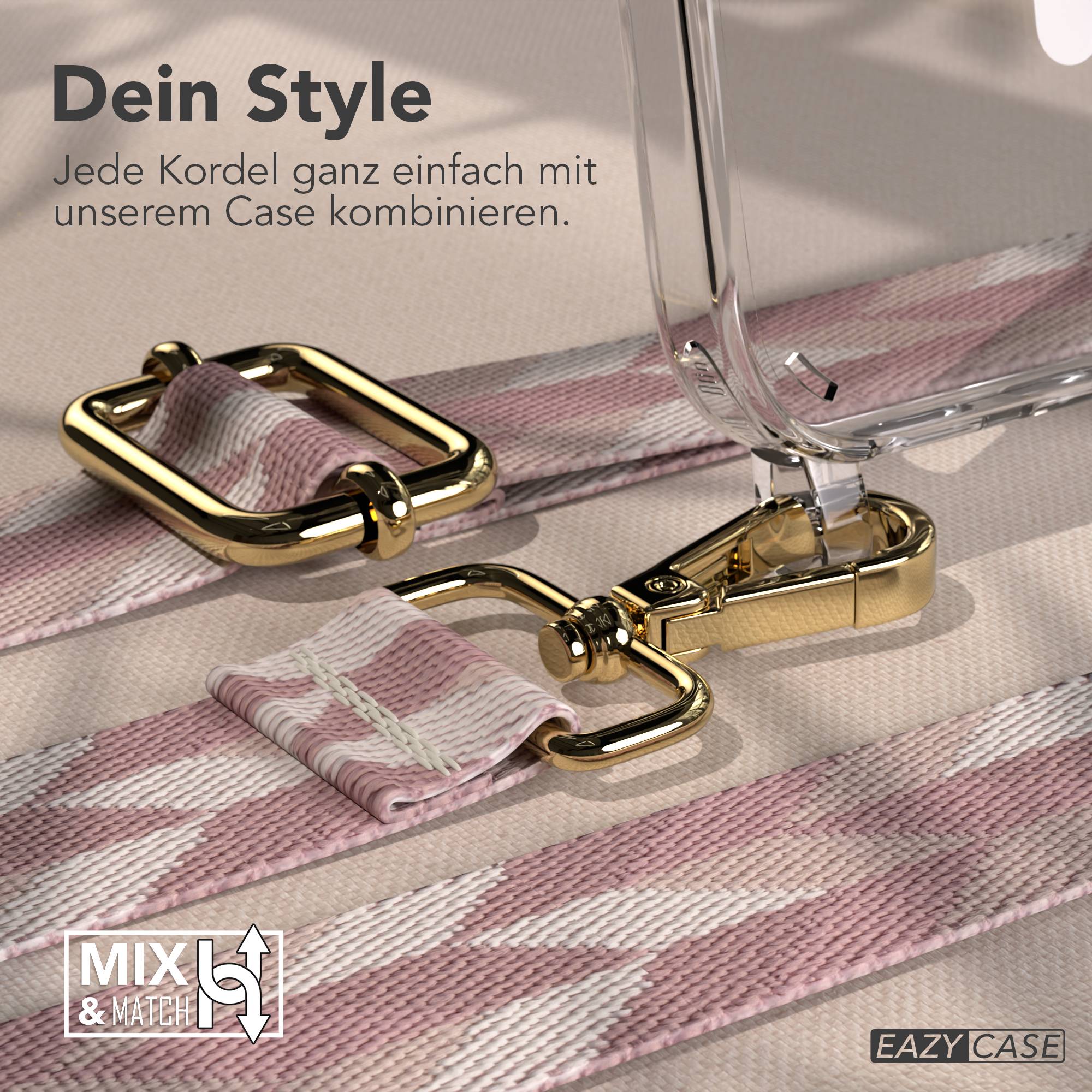 iPhone 16 MagSafe Handykette mit Boho Band verstellbar Umhängekette 