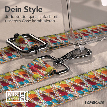 iPhone 16 MagSafe Handykette mit Boho Band verstellbar Umhängekette 