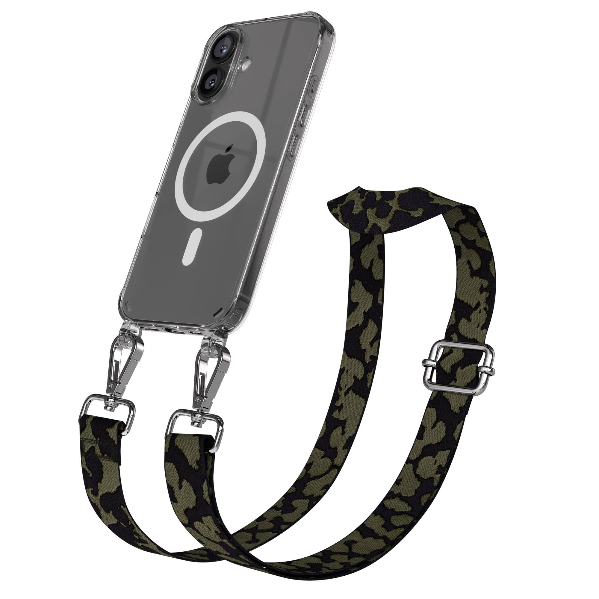 iPhone 16 MagSafe Handykette mit Boho Band verstellbar Umhängekette 