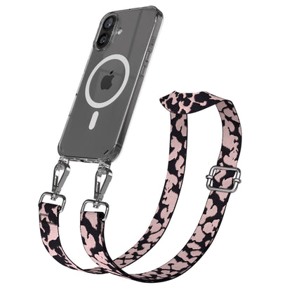 iPhone 16 MagSafe Handykette mit Boho Band verstellbar Umhängekette 
