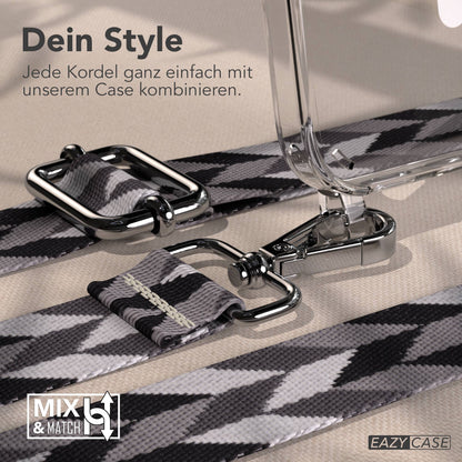 iPhone 16 MagSafe Handykette mit Boho Band verstellbar Umhängekette 