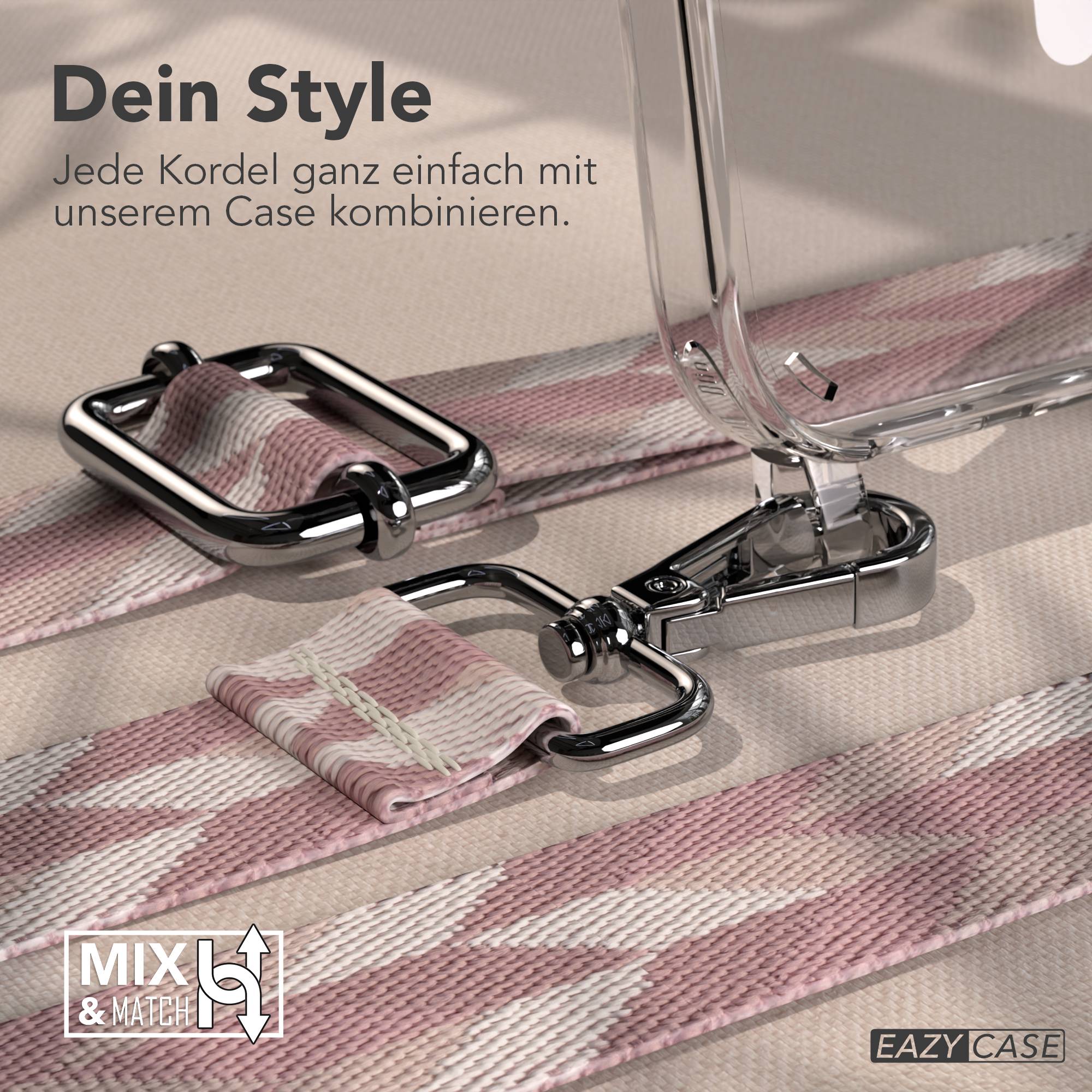 iPhone 16 MagSafe Handykette mit Boho Band verstellbar Umhängekette 