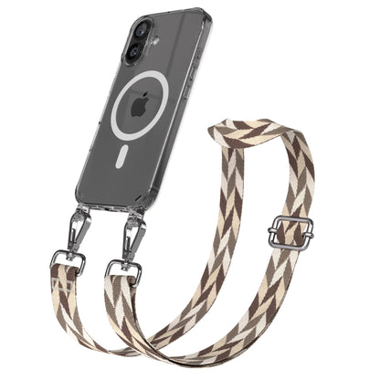iPhone 16 MagSafe Handykette mit Boho Band verstellbar Umhängekette 