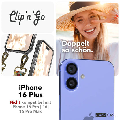 iPhone 16 Plus MagSafe Handykette mit Boho Band verstellbar 