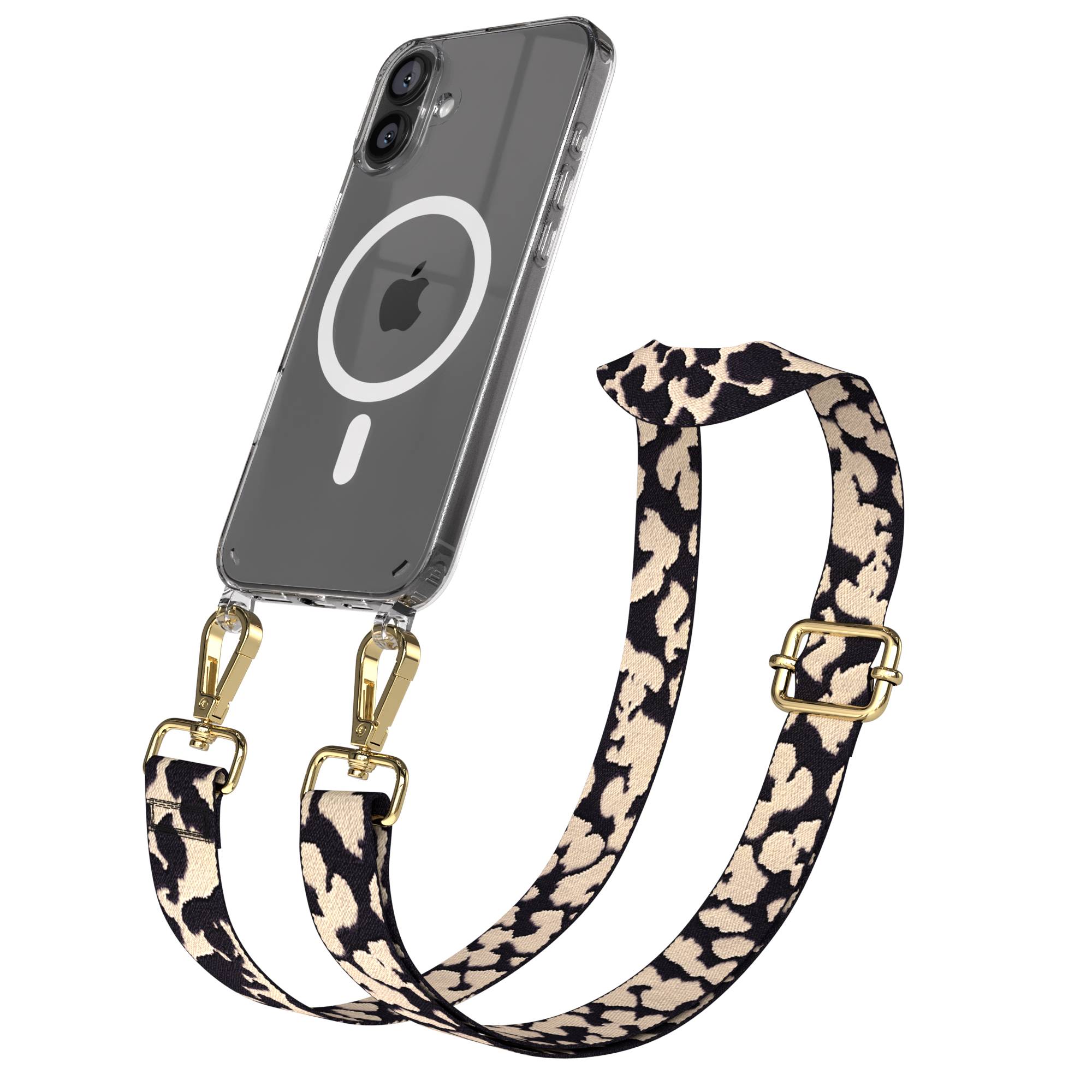 iPhone 16 Plus MagSafe Handykette mit Boho Band verstellbar 