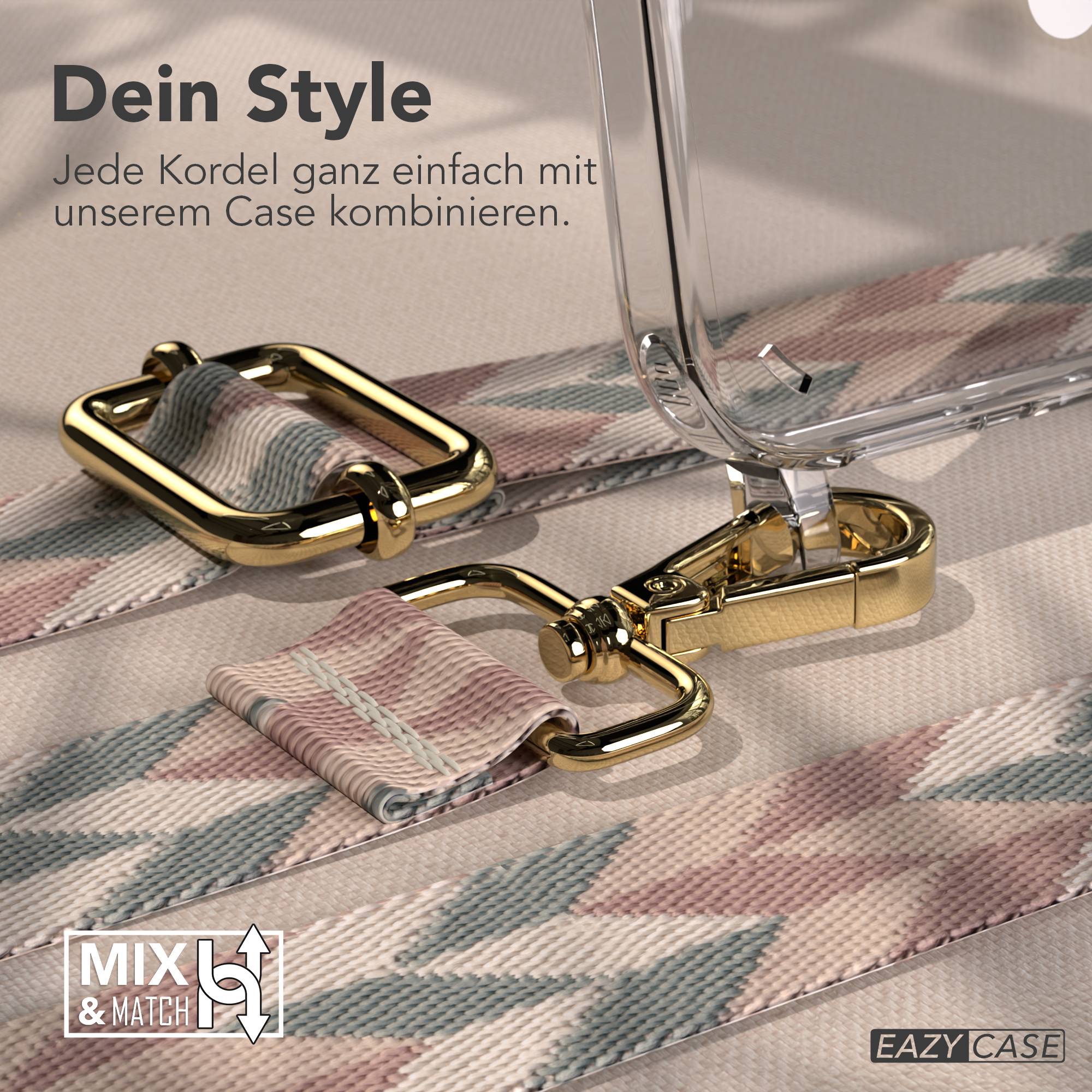 iPhone 16 Plus MagSafe Handykette mit Boho Band verstellbar 