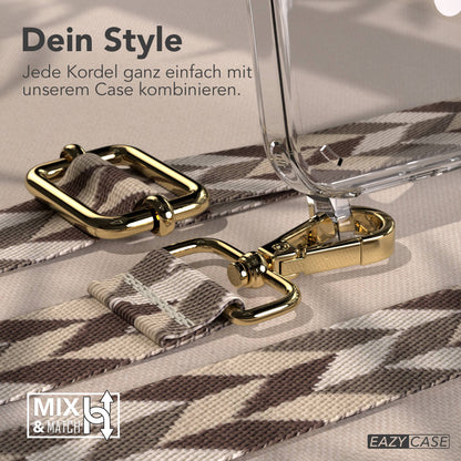 iPhone 16 Plus MagSafe Handykette mit Boho Band verstellbar 