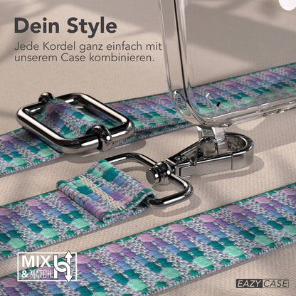 iPhone 16 Plus MagSafe Handykette mit Boho Band verstellbar 