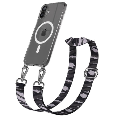 iPhone 16 Plus MagSafe Handykette mit Boho Band verstellbar 