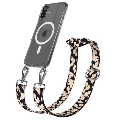 iPhone 16 Plus MagSafe Handykette mit Boho Band verstellbar 