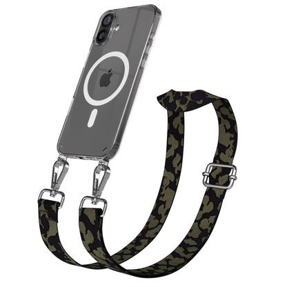 iPhone 16 Plus MagSafe Handykette mit Boho Band verstellbar 