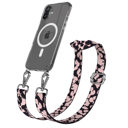 iPhone 16 Plus MagSafe Handykette mit Boho Band verstellbar 