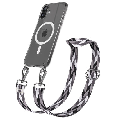 iPhone 16 Plus MagSafe Handykette mit Boho Band verstellbar 