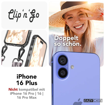 iPhone 16 Plus MagSafe Handykette mit Boho Band verstellbar 