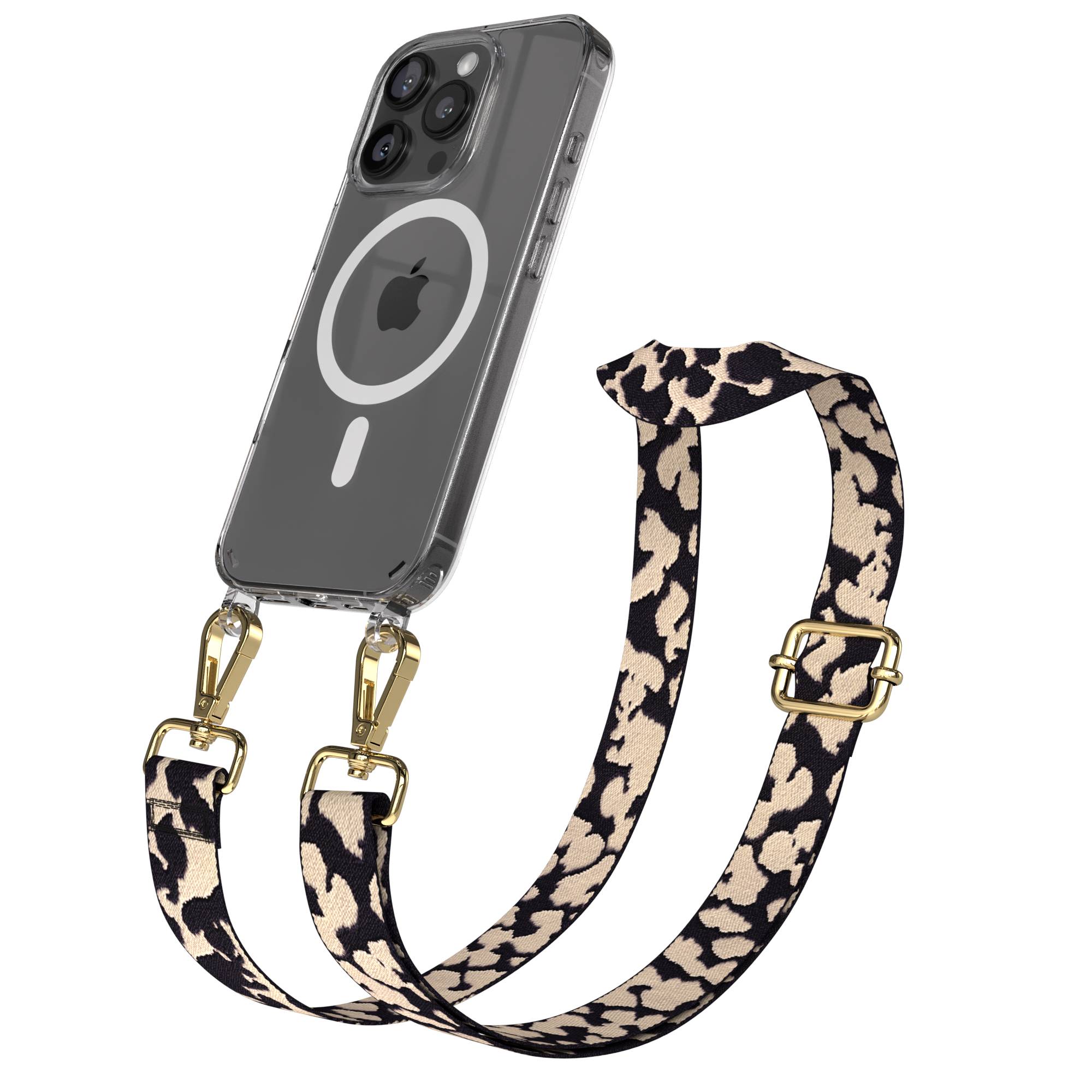 iPhone 16 Pro MagSafe Handykette mit Boho Band Umhängeband 