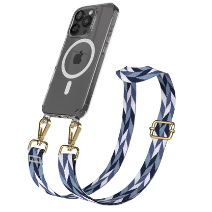 iPhone 16 Pro MagSafe Handykette mit Boho Band Umhängeband 