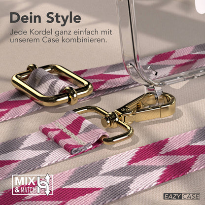 iPhone 16 Pro MagSafe Handykette mit Boho Band Umhängeband 