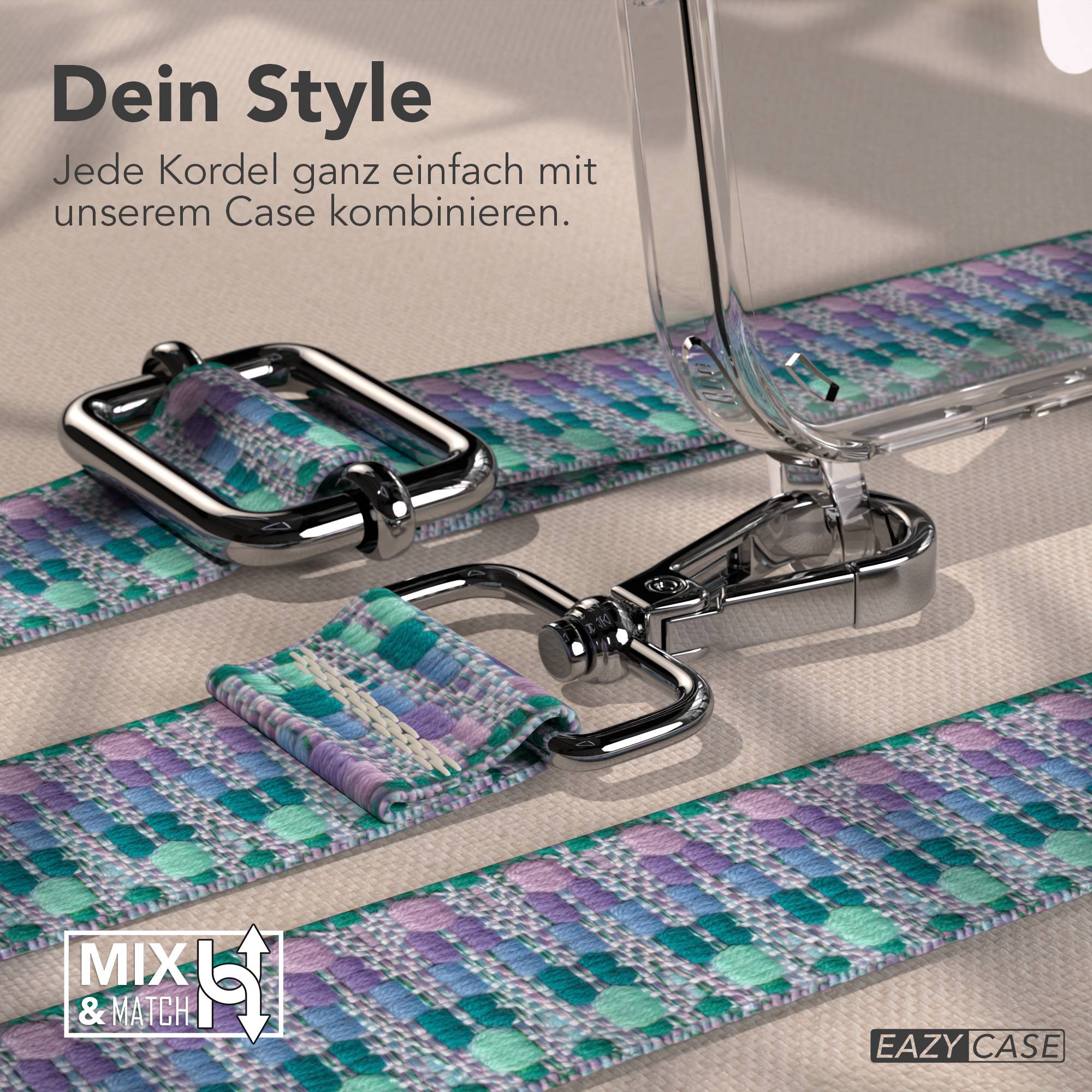 iPhone 16 Pro MagSafe Handykette mit Boho Band Umhängeband 